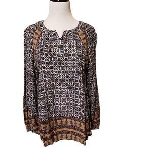 Anthropologie 11 1 TYHLO Top Womens Peasant BOHO Pullover Long Sleeve Size M‎